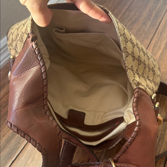 Fall🍂Gucci Jackie Hobo Two Way Tassel bag Gucci shoulder Bag Gg canvas tote - Picture 4 of 17